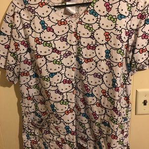 Hello kitty XL Scrub top